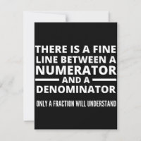 Funny Math FINE LIGNE NUMÉRATEUR DENOMINATEUR