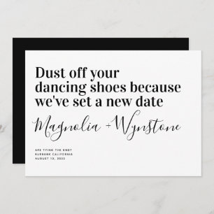 Save The Date Funny Modern Typography Mariage Changez la date