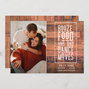 Save The Date Funny Rustic Mariage photo