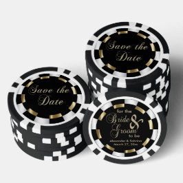 Save the Date für Braut und Bräuche Pokerchips