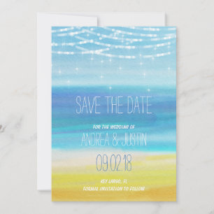 Save the Date für eine Hochzeit am Strand
