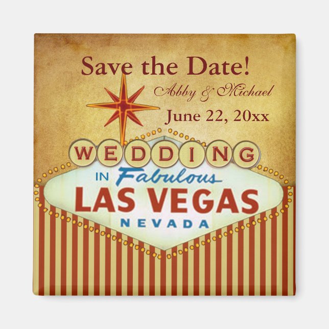Save the Date für Fabulous Las Vegas Magnet (Vorne)