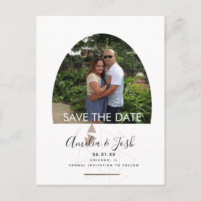 Save the Date für Foto-Postkarte mit einfachen For Postkarte (Vorderseite)