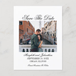 Save the Date für Toile und Kalligrafie Foto Postk Einladungspostkarte