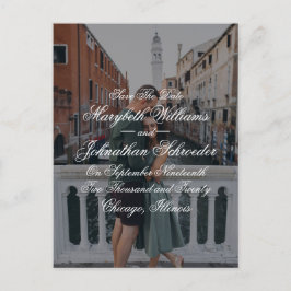Save the Date für Toile und Kalligrafie Foto Postk Einladungspostkarte