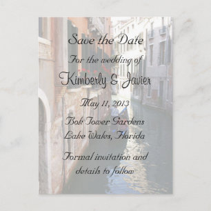 Save the Date für Venezianische Themen Ankündigungspostkarte