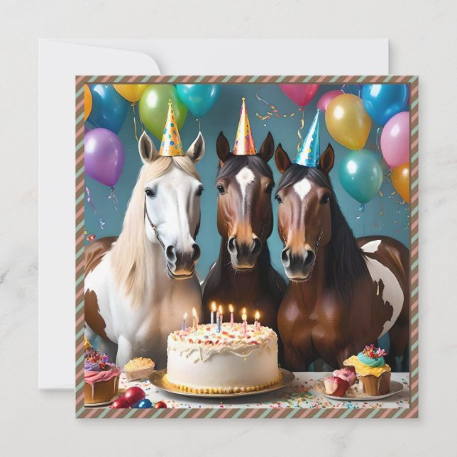 Save The Date Galloping in Fun : Un Cheval fête d'anniversaire (Devant)
