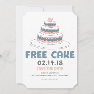 Save The Date Gâteau libre Simple et amusant Enregistrer la dat