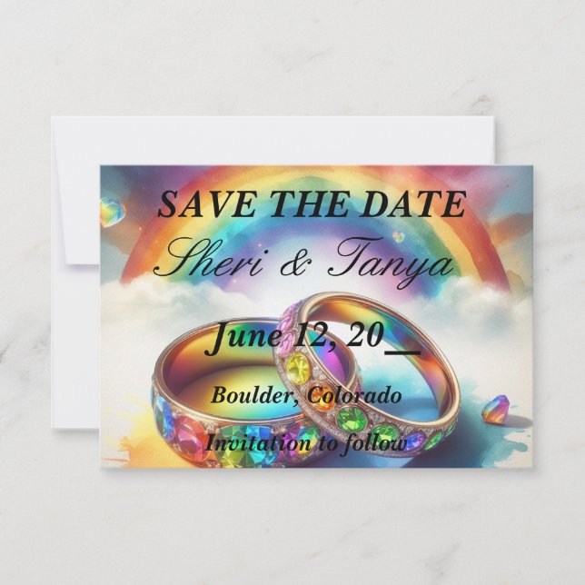SAVE THE DATE Gay Wedding Einladung Ankündigung (Vorderseite)