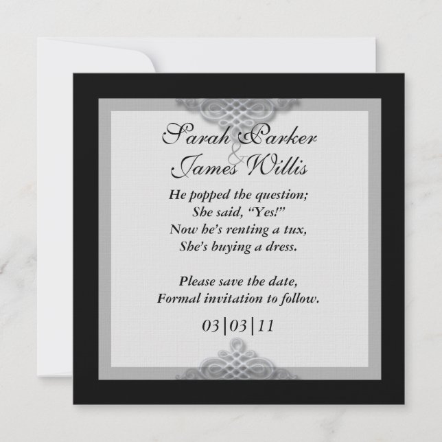 Save the Date geblüht (Vorderseite)