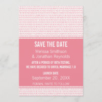 Geek Chic Binary Enregistrer la date Invitation, r