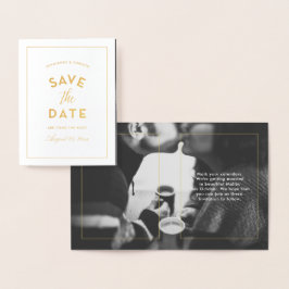 Save the Date geklappt Folienkarte