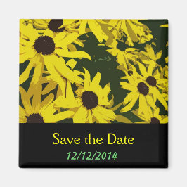 Save the Date, gelbe Blume Magnet