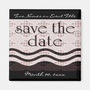 Save the Date: gemusterte Wellen: Magnet