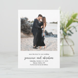Save The Date Genevieve Photographie noir et blanc Mariage moder