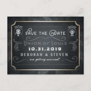 Save the Date Gewerkschaft der Soule Skelettverhei Ankündigungspostkarte