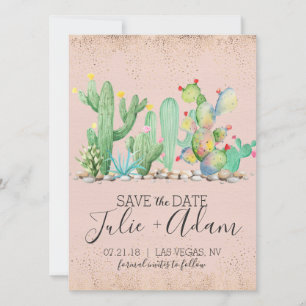 Save The Date Glam Cactus Wedding Enregistrer La Date