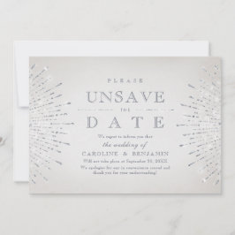 Save The Date Glamor Deco Argent Vintage Désenregistrer La Date