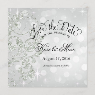 Save The Date Glamor Parties scintillant Luxe Enregistrer la dat