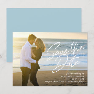 Save the Date glatte Skript-Hochzeits-Mitteilung Einladung