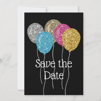 Save the Date Glitzern Birthday Party