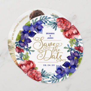 Save The Date   Glück Wasserfarben Einladung