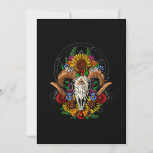 Save The Date Goat Skull