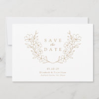 Gold Elegant Simple Cherry Blooming Fleur Wreath