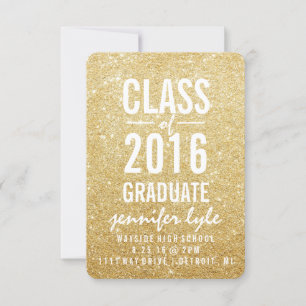 Save The Date   Gold Glitzer Grd