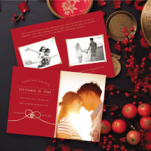Gold noeud double bonheur chinois Wediding photo