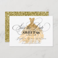 Gold Parties scintillant Chic Robe Douce 16 Annive