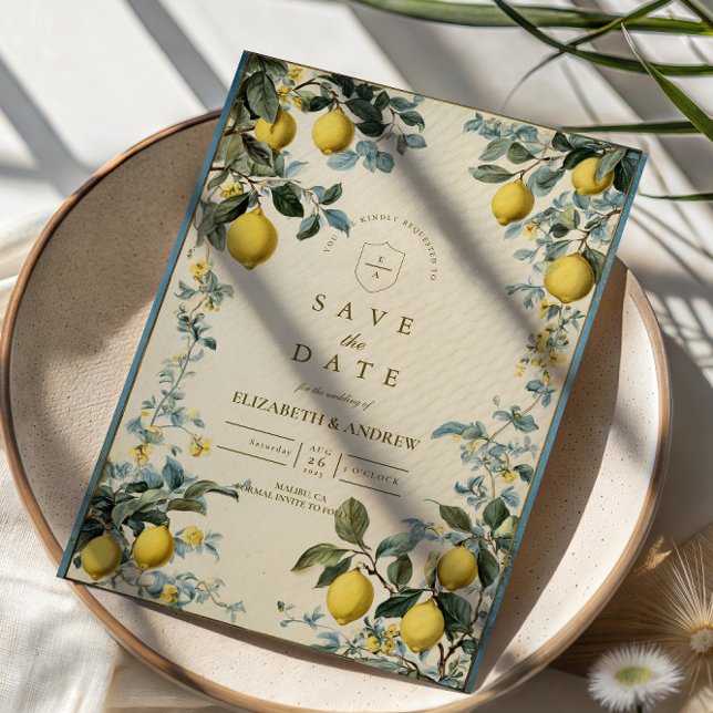 Save The Date Golden Citrus Blossom Wedding (Créateur téléchargé)