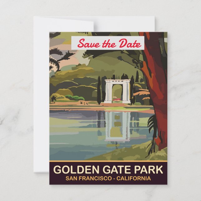 Save The Date Golden Gate Park, San Francisco,  (Devant)