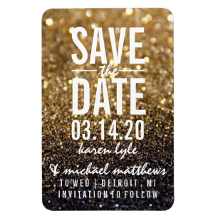 Save the Date - goldfarbenes Nite-Fab Magnet