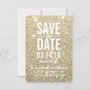 Save the Date   GoldGlitzer Fab