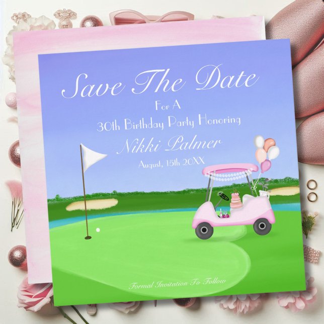 Save The Date Golf 30th Birthday Party (Créateur téléchargé)