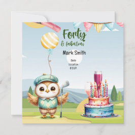 Save The Date Golf 40e anniversaire de la fête de golf