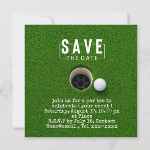 Save The Date Golf enregistrer la date  boule de golf mettant un