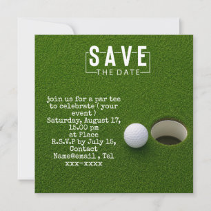 Save The Date Golf enregistrer la date golf balle putting trou e