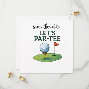 Save The Date Golf Faisons la Fête sur le Par Golf Thème