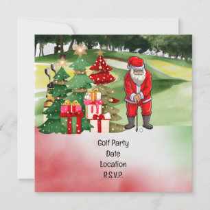 Save The Date Golf Par tee party Le Père Noël Squad