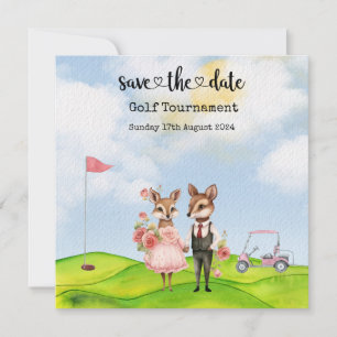 Save The Date Golf Sauvegarder la date Tournoi de golf golfeur M