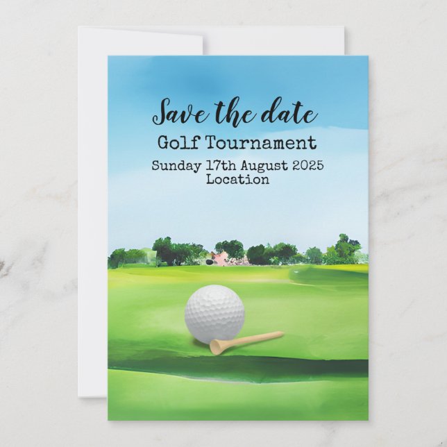 Save The Date Golf Sauvez la date Tournoi de golf (Devant)