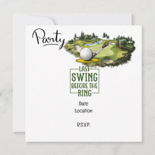 Save The Date Golfeur dernier swing avant l'enterrement de vie d