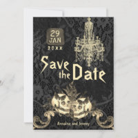 Goth Skeleton Wedding Enregistrer La Date