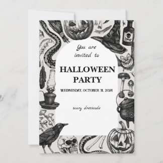 Save The Date Gothic Halloween Invite