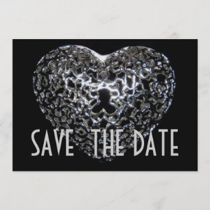 Save the Date - gotisches Metallherz-Juwel