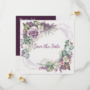 Save The Date Graceful Peint Floral Enregistrer La Date