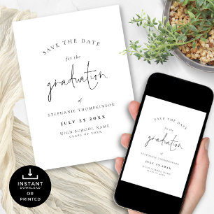 Save The Date Graduation Minimaliste 2024 Enregistrer La Date