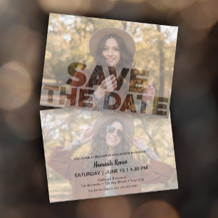 Save The Date Graduation photo de superposition moderne